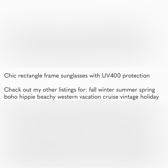 White Rectangle  y2k sunglasses *NEW* - Picture 4 of 6